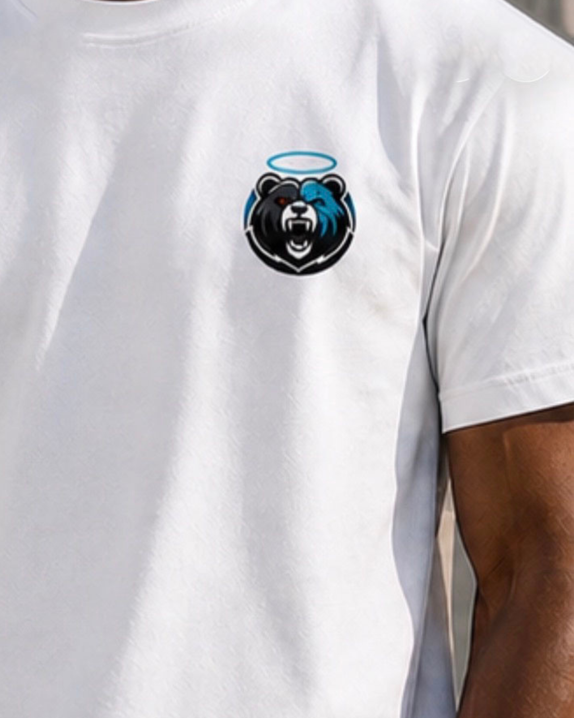 Shadow Bear Tee White