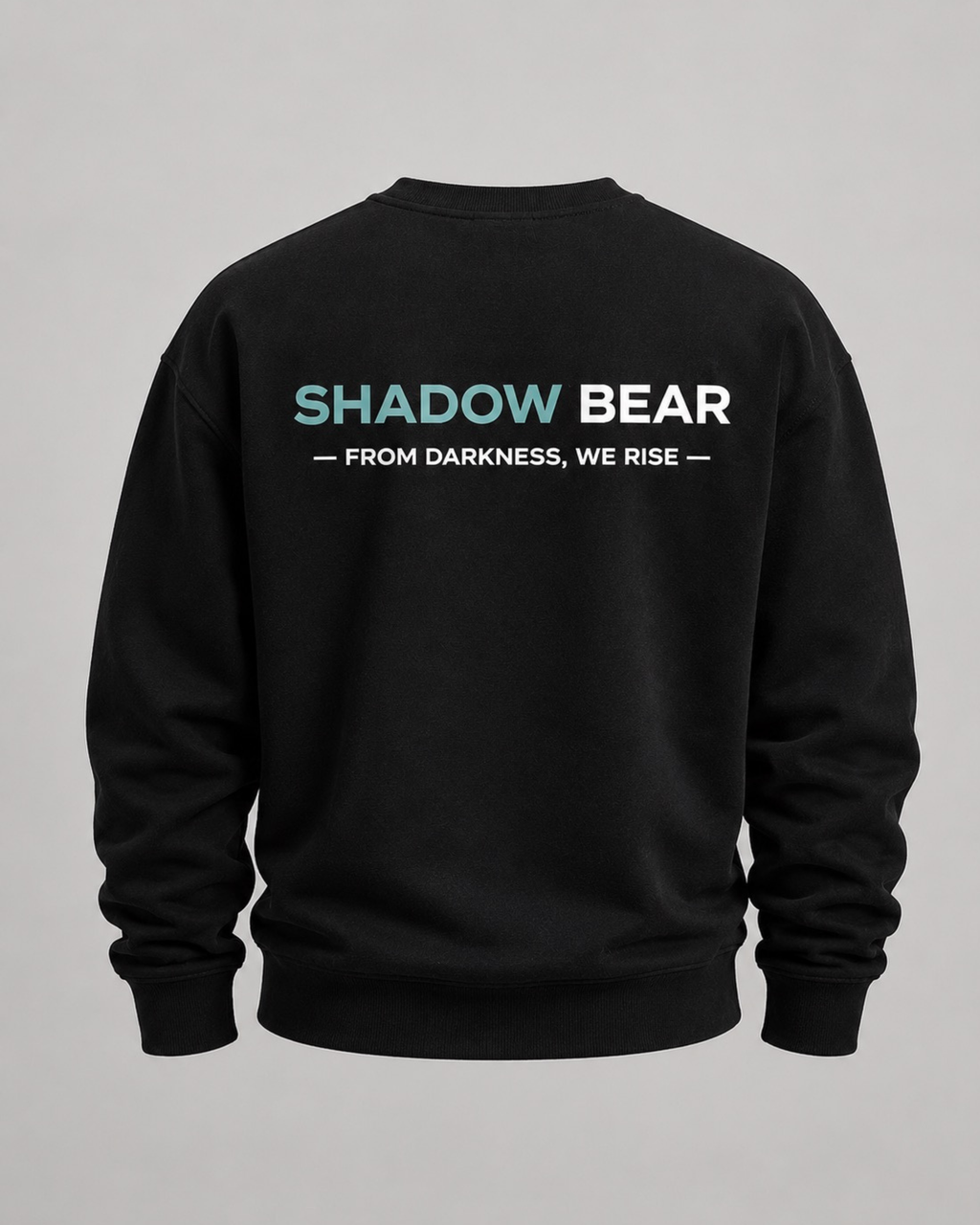 Shadow Bear Black Oversized Sweatshirt