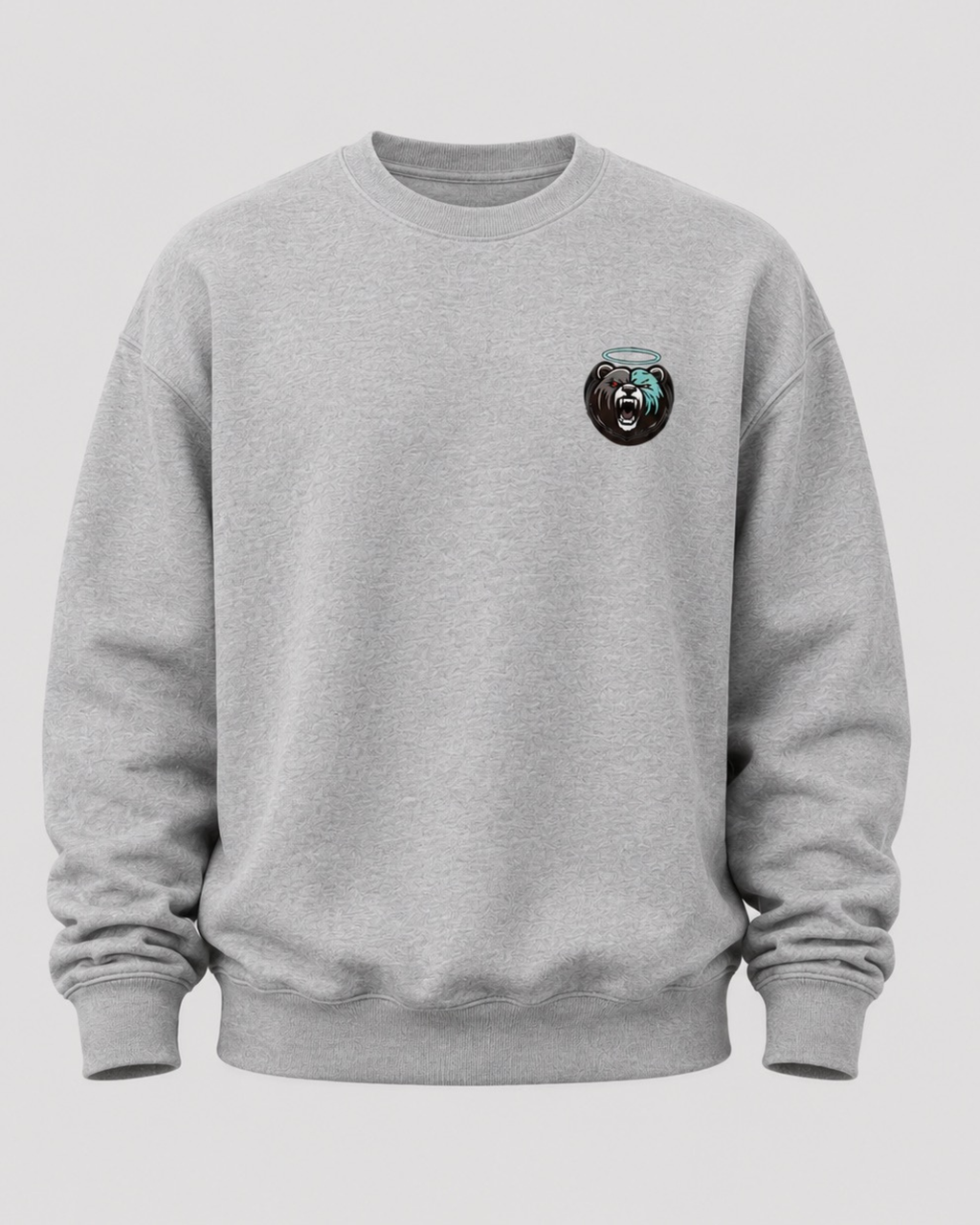 Shadow Bear Grey Oversized Sweatshirt