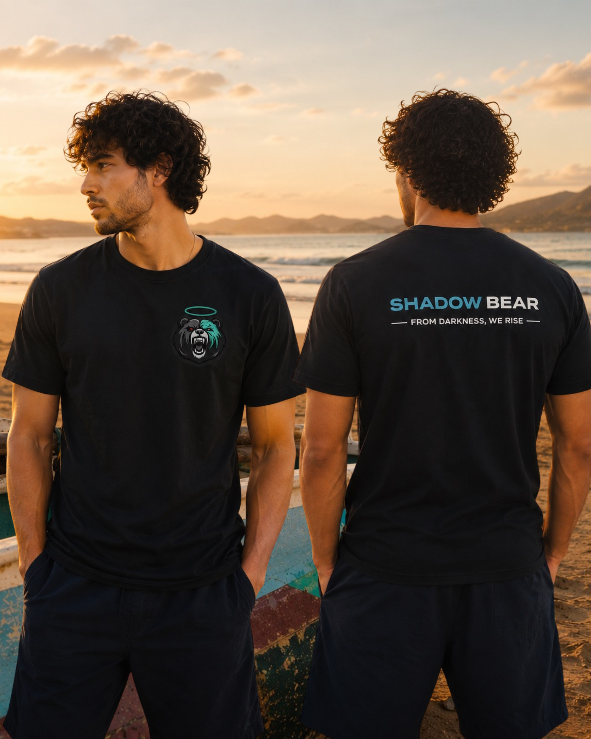 Shadow Bear Tee Black