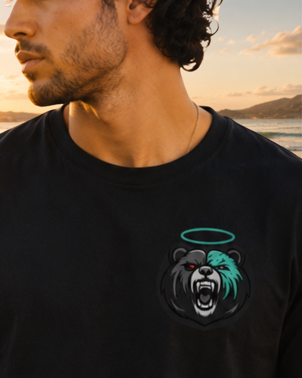 Shadow Bear Tee Black