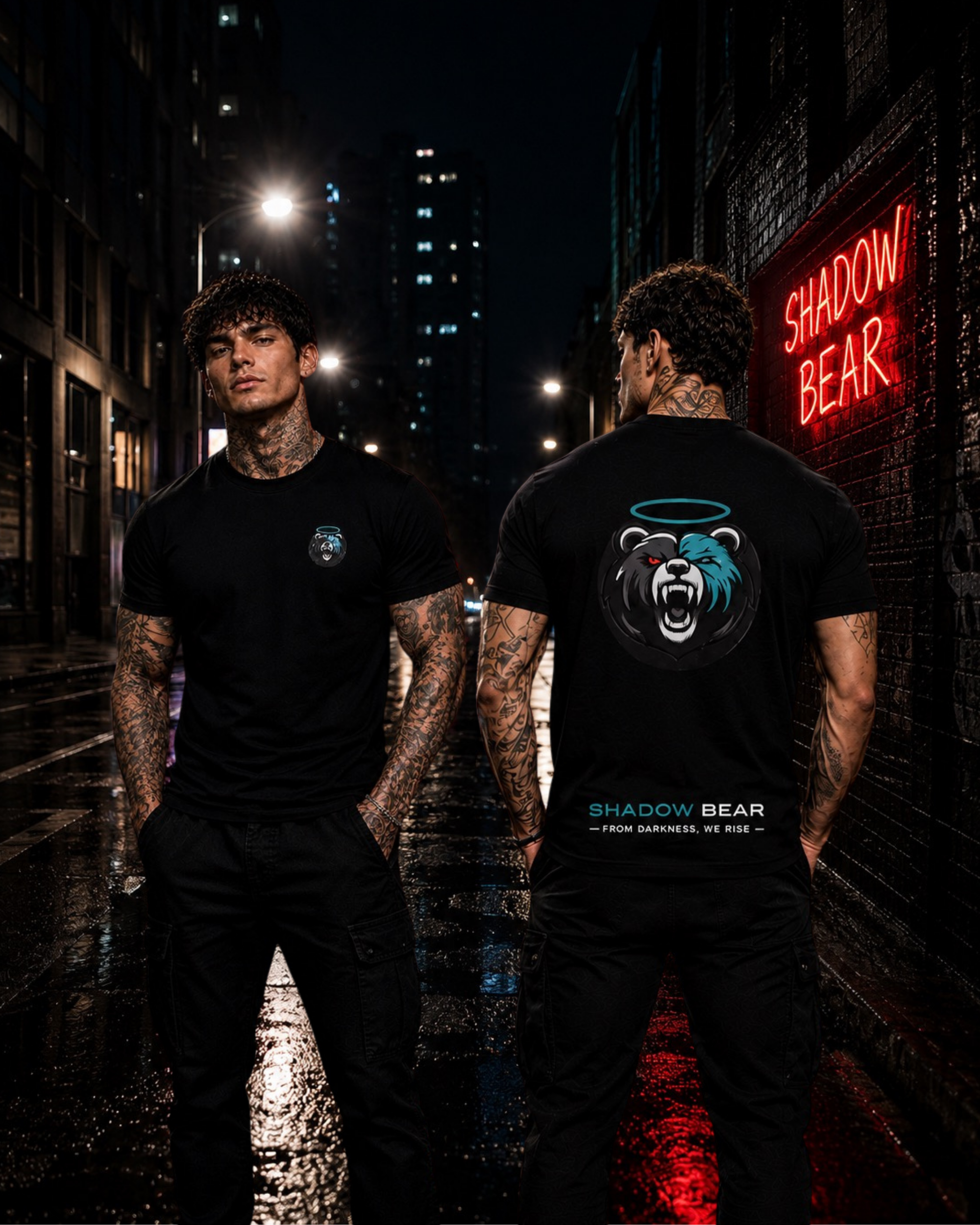 Shadow Bear Black Logo Tee
