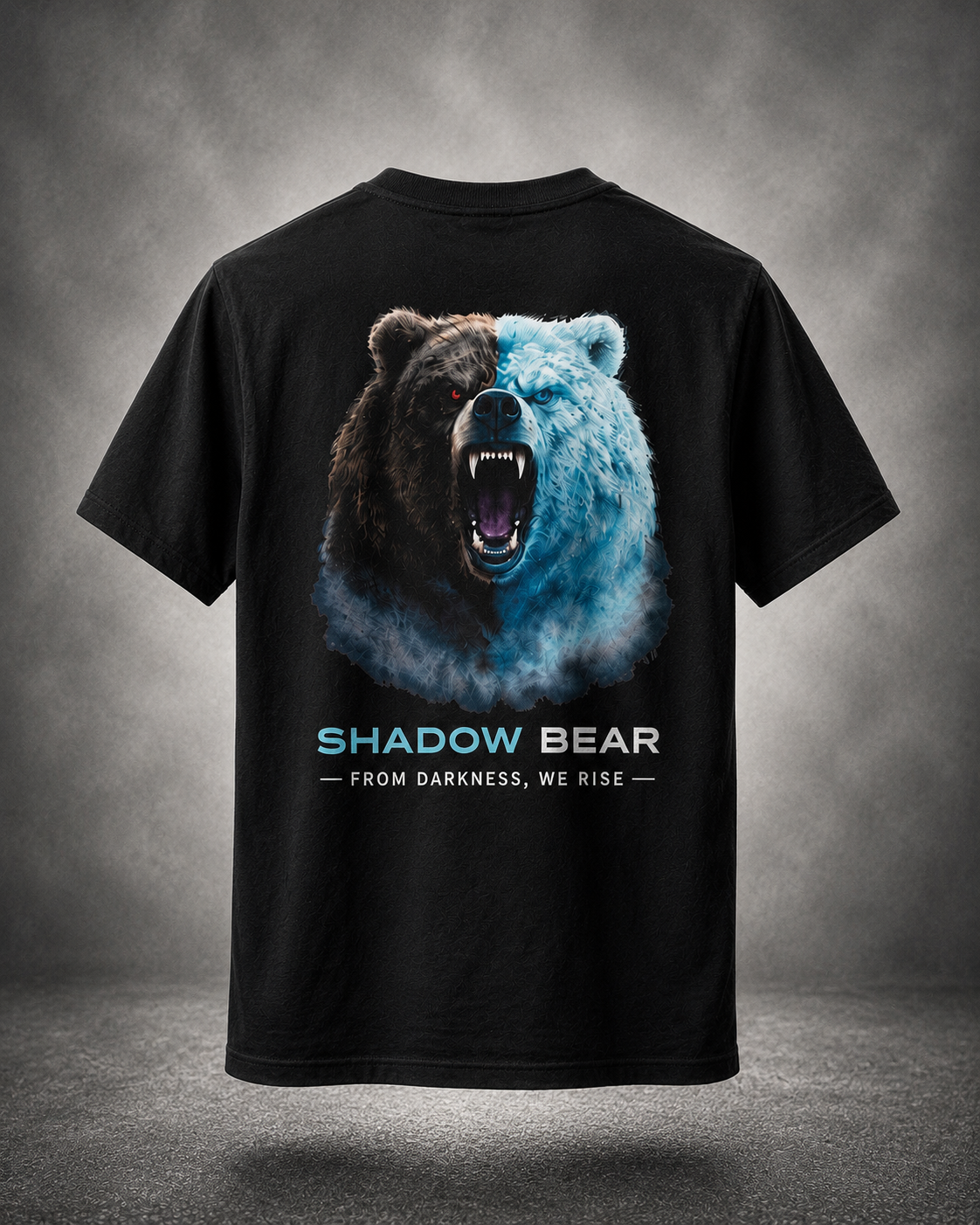 Shadow Bear - Large Bear Black Tee