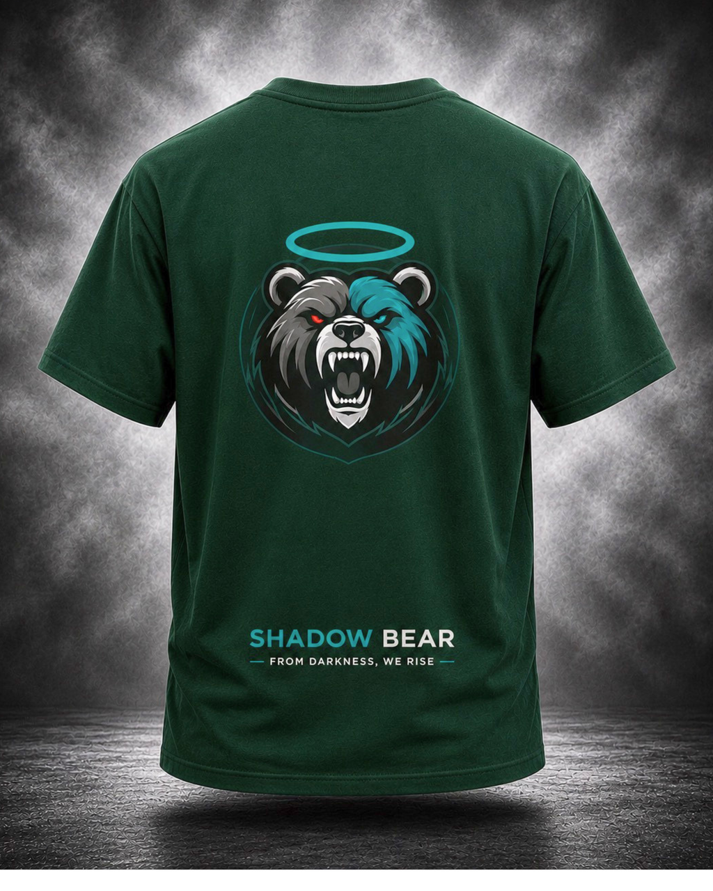 Shadow Bear Green Logo Tee