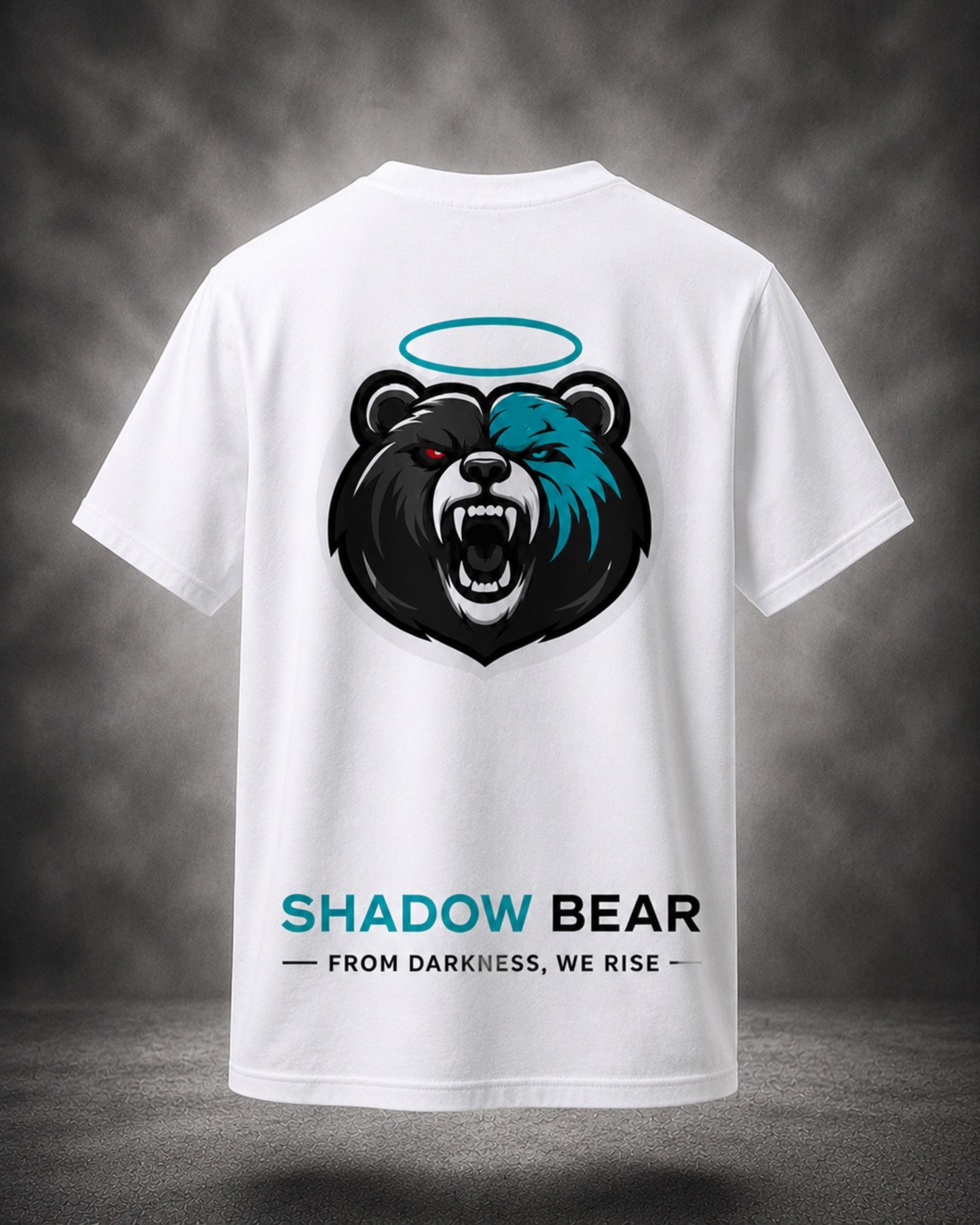 Shadow Bear White Logo Tee