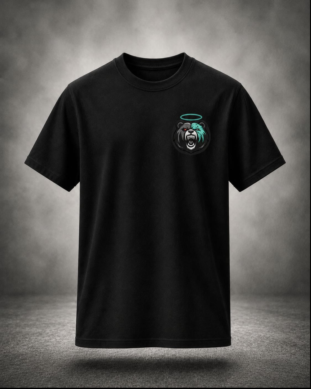 Shadow Bear - Large Bear Black Tee