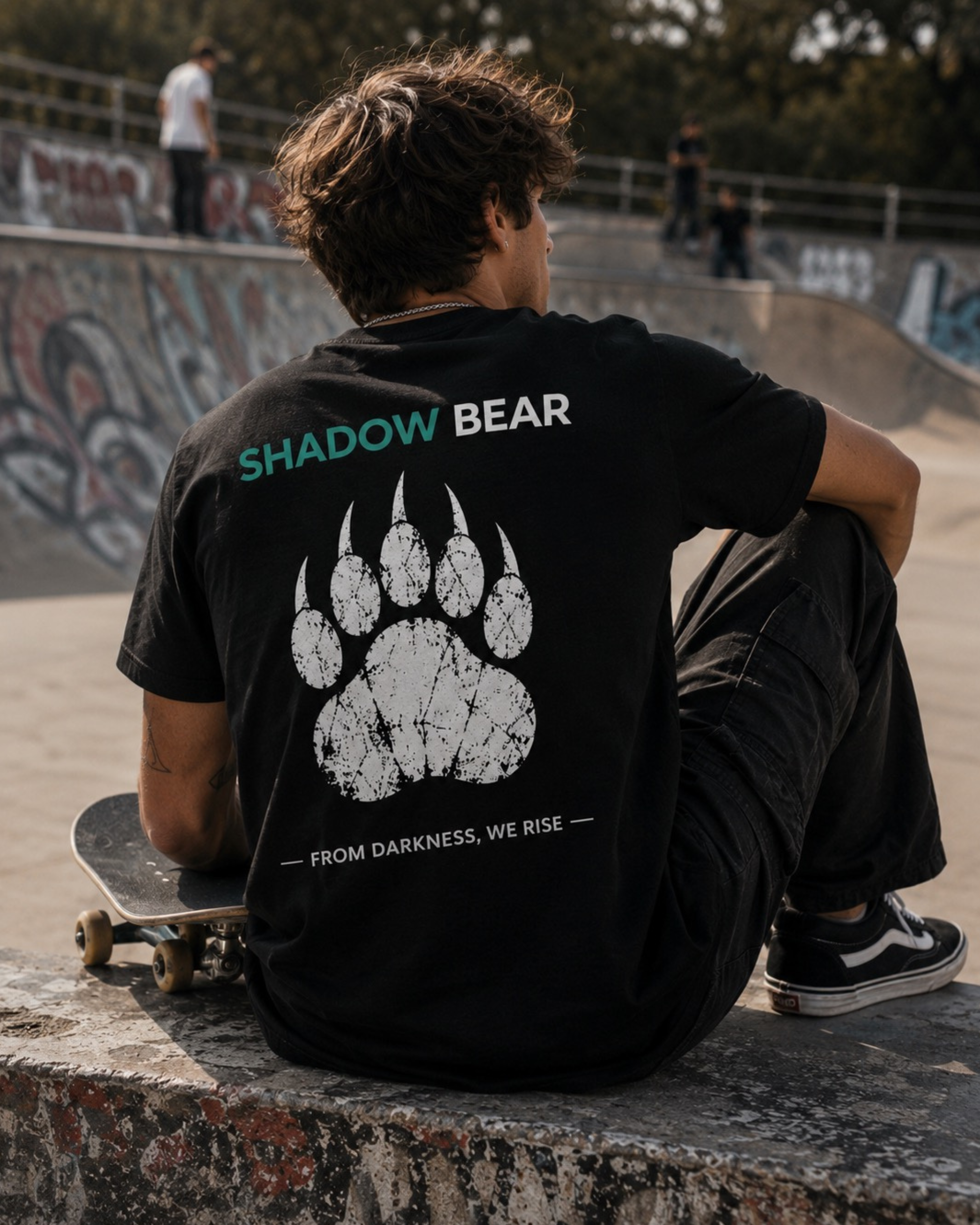 Shadow Bear Paw Print Black
