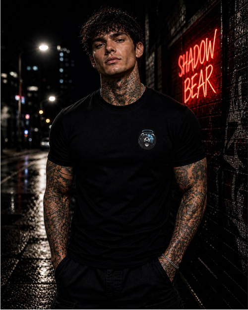 Shadow Bear Black Logo Tee