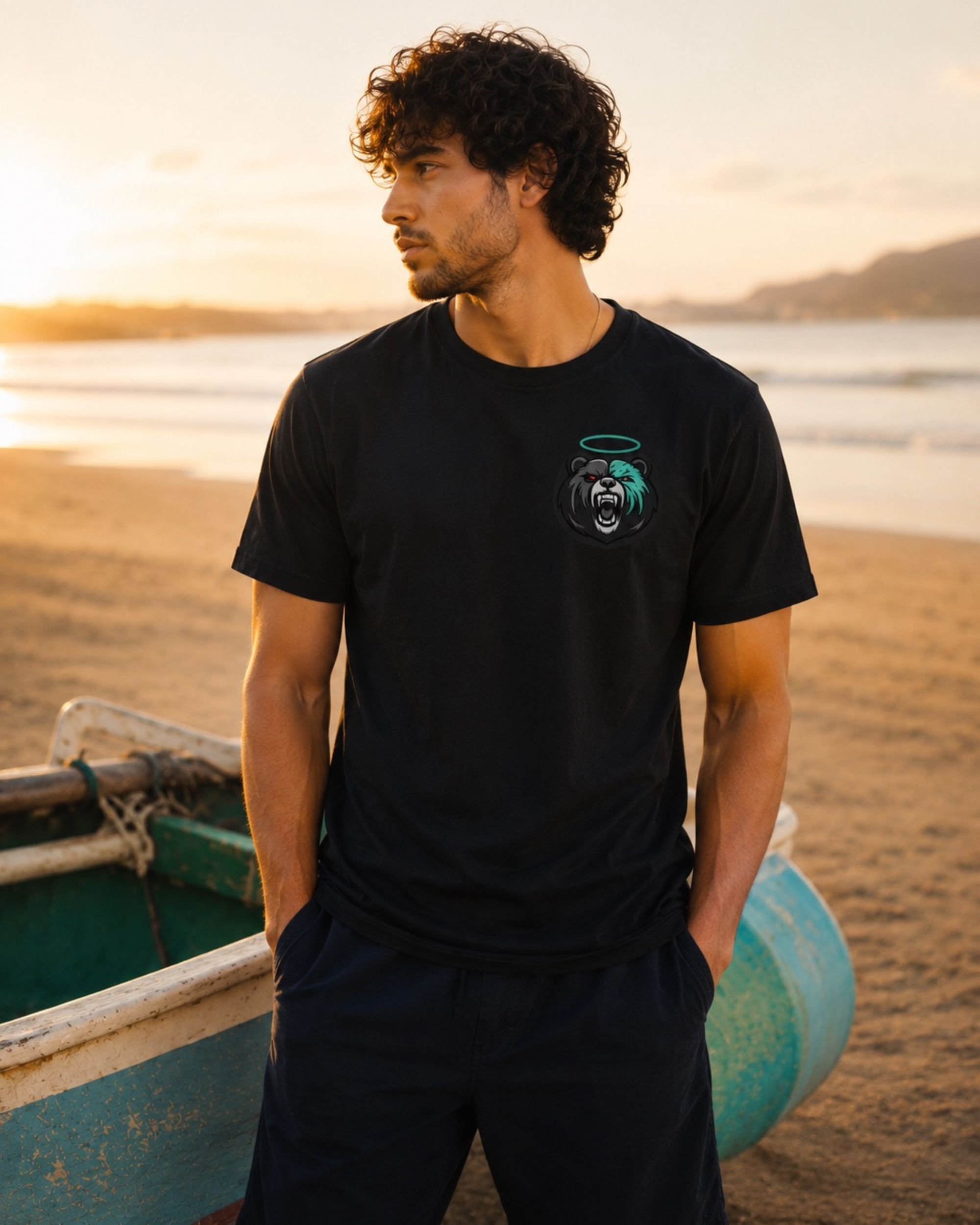 Shadow Bear Tee Black