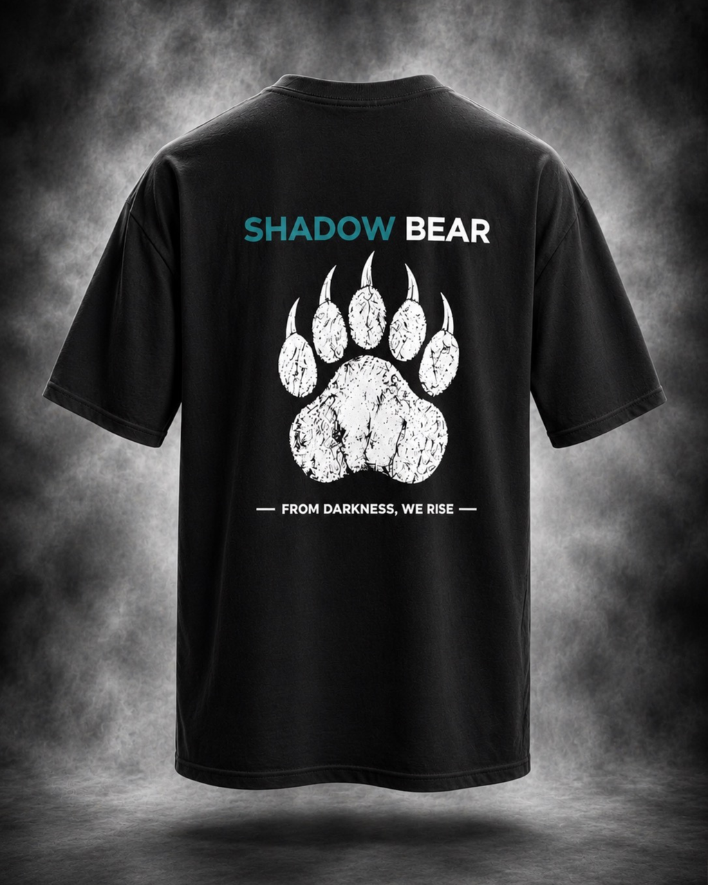 Shadow Bear Paw Print Black