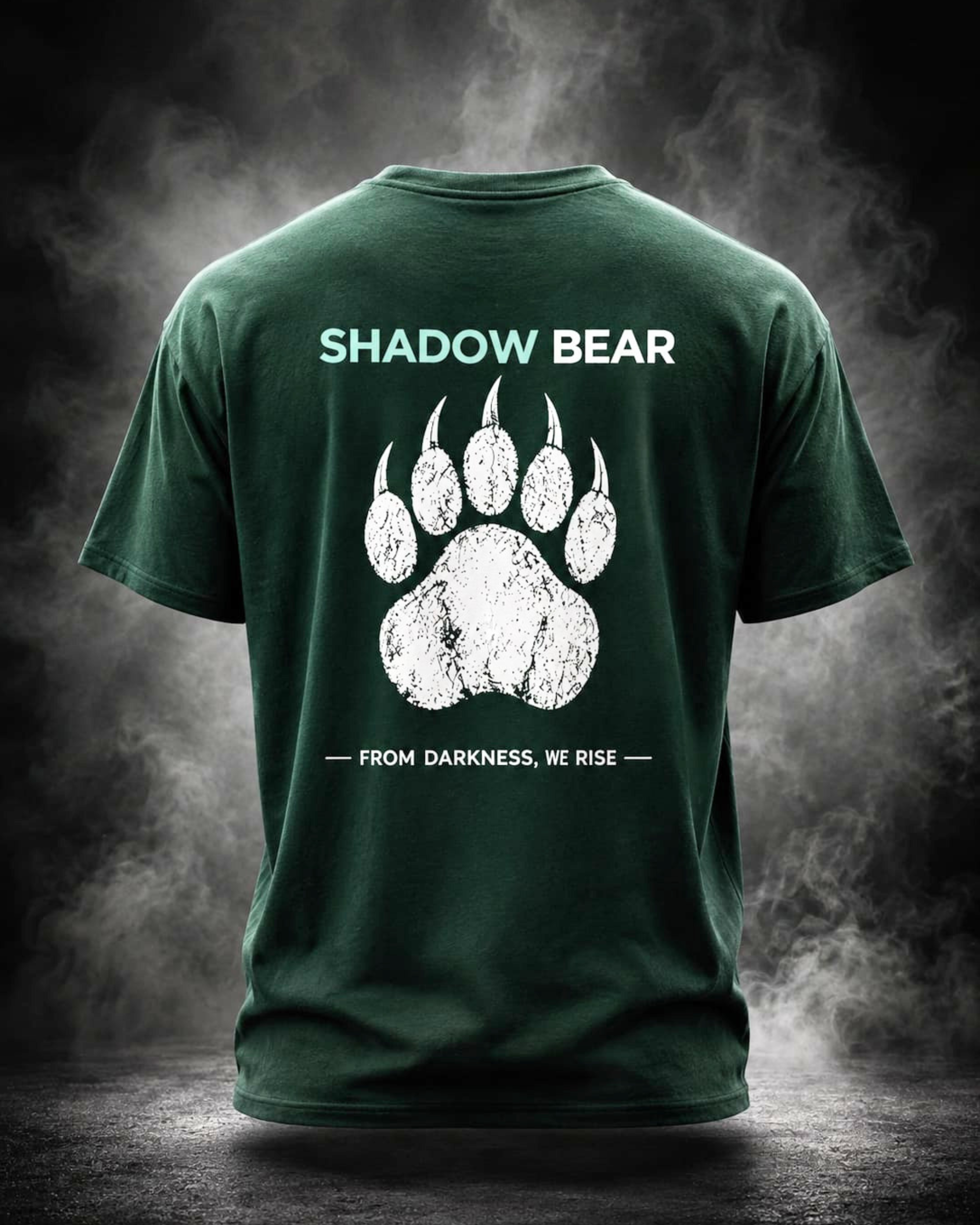 Shadow Bear Green Paw Graphic T-Shirt