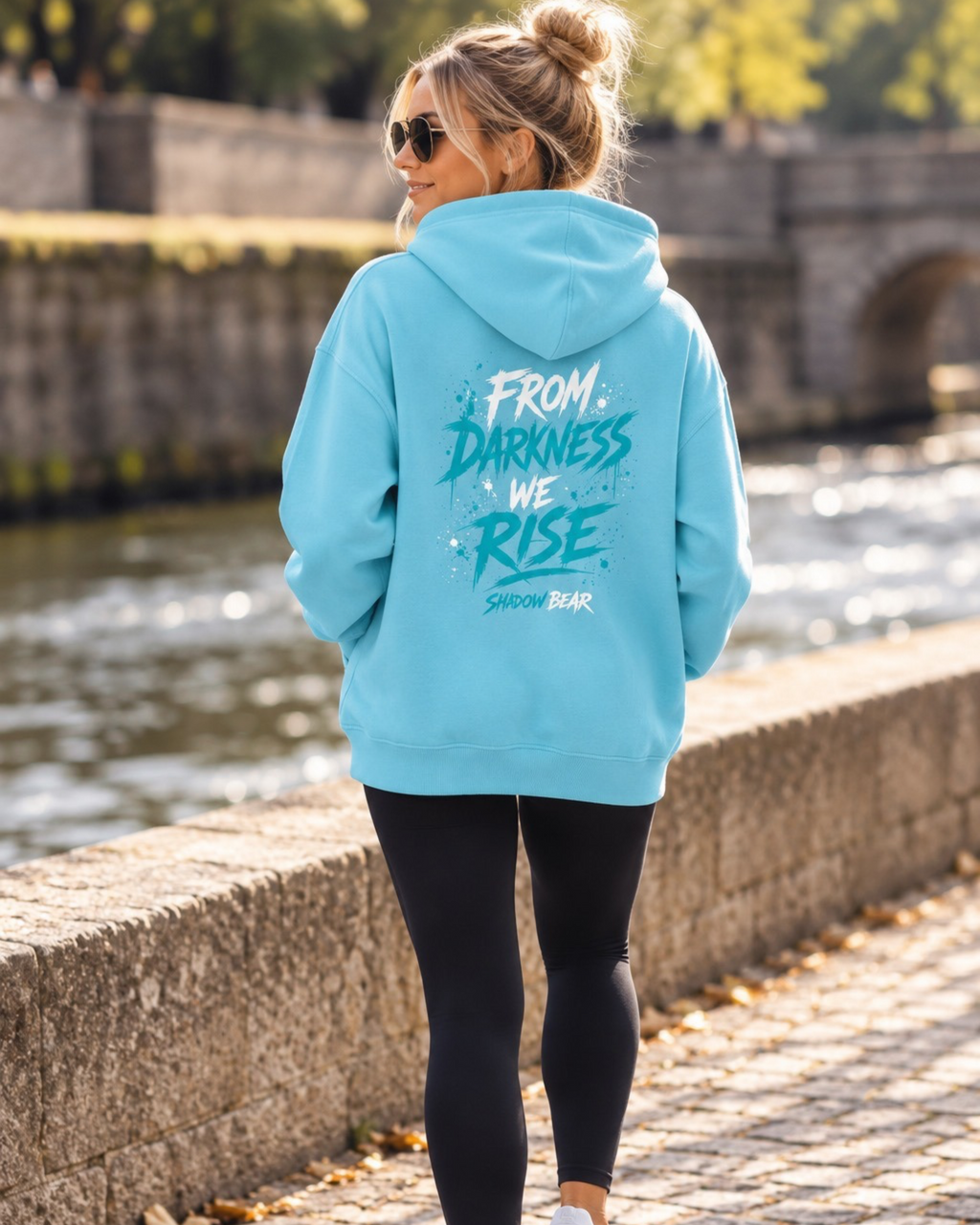 Women's Sky Blue Hoodie – From Darkness We Rise