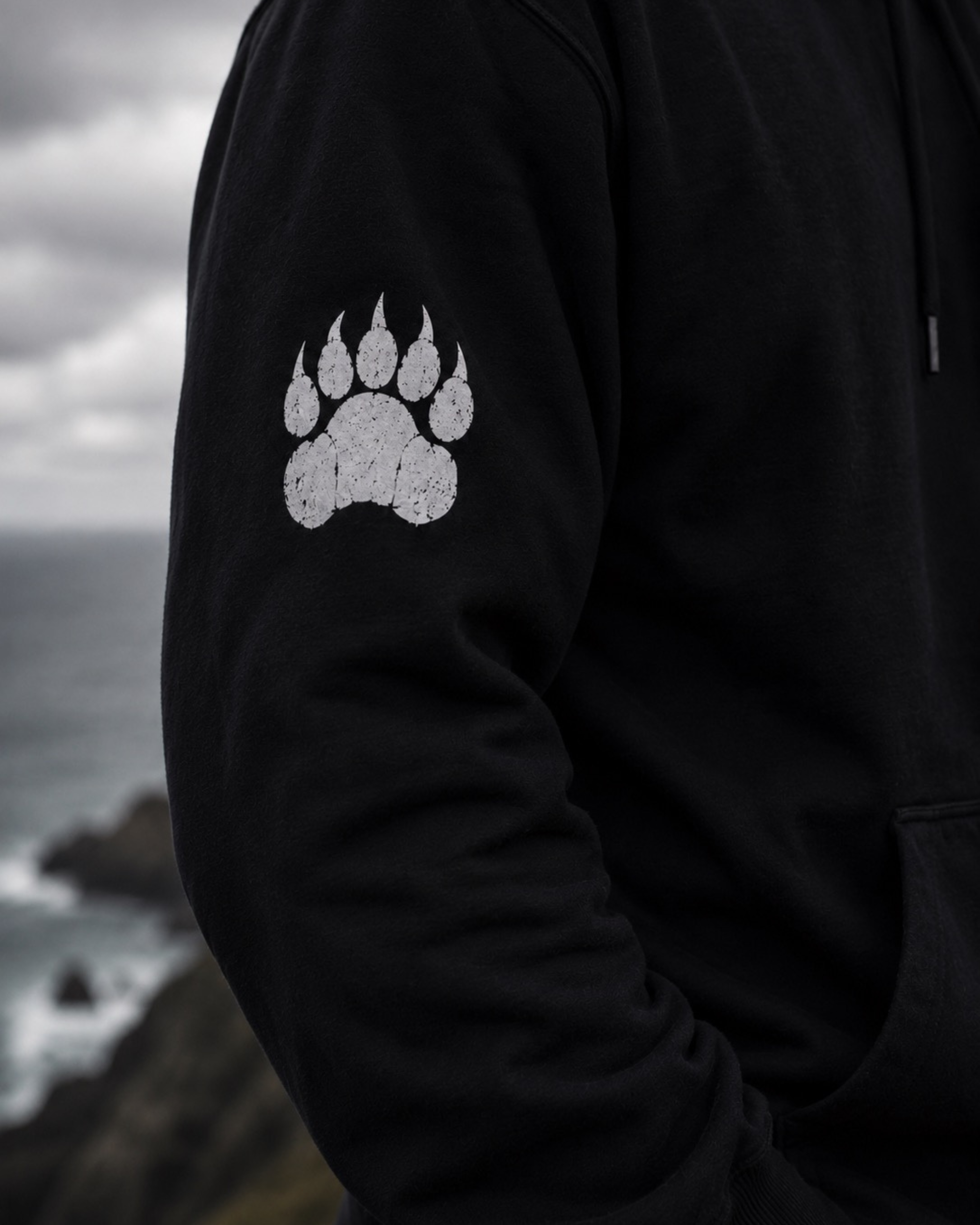 Shadow Bear Signature Hoodie - Black
