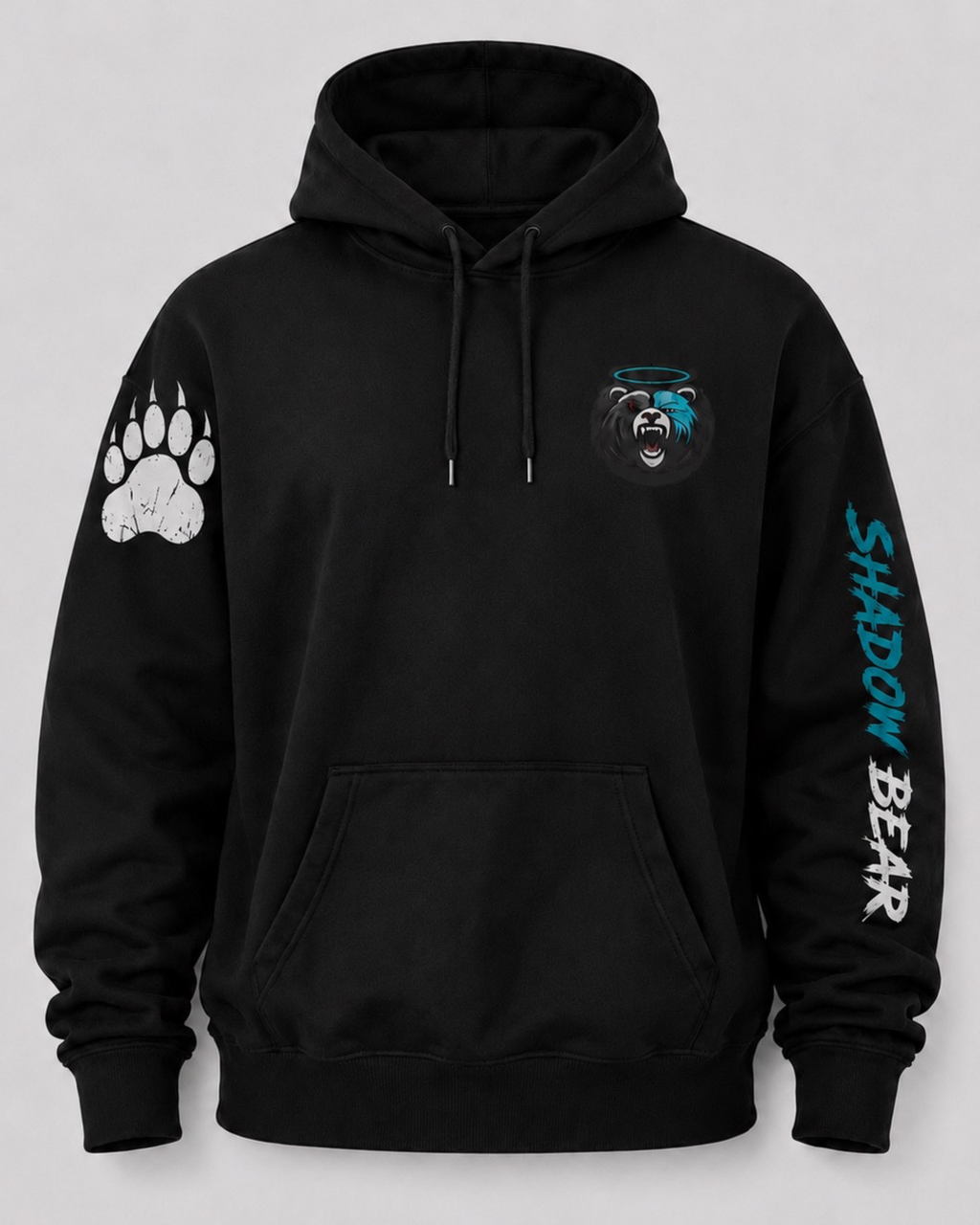 Shadow Bear Signature Hoodie - Black