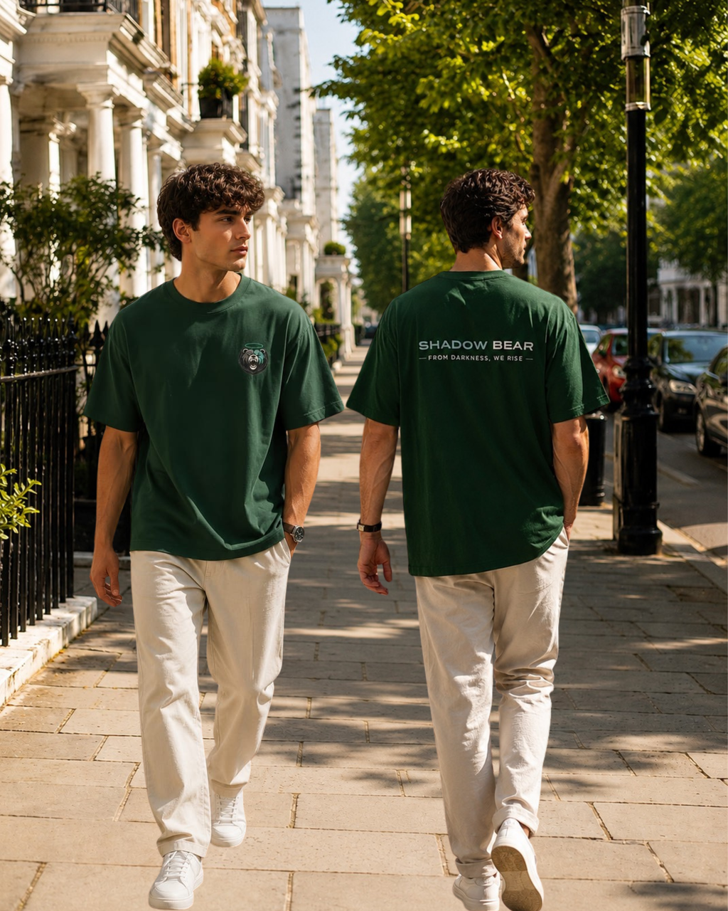 Shadow Bear Green Tee