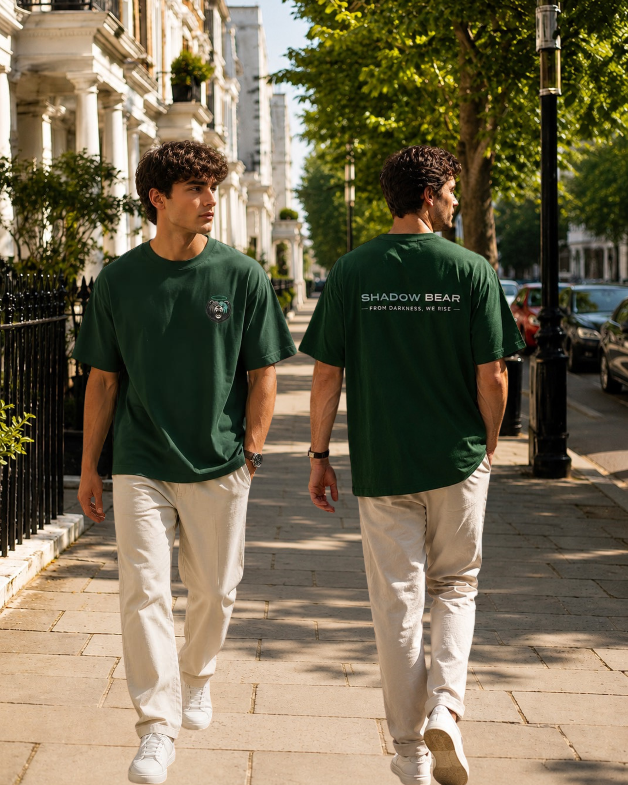 Shadow Bear Green Tee